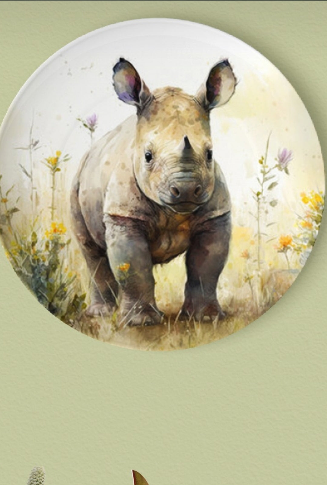 Ceramic Plate – Rhino Edition