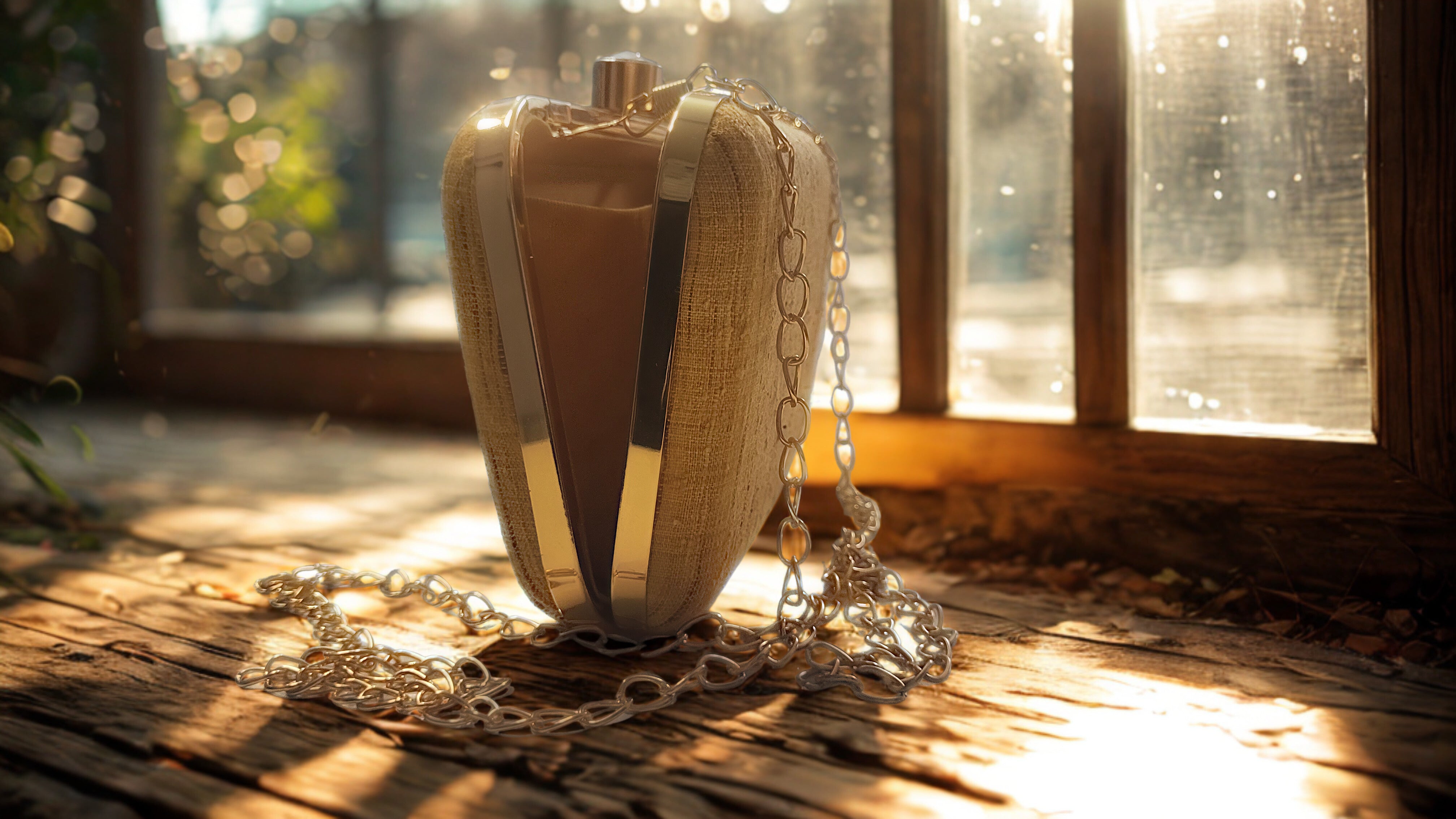 Golden Gheecha Silk Clutch