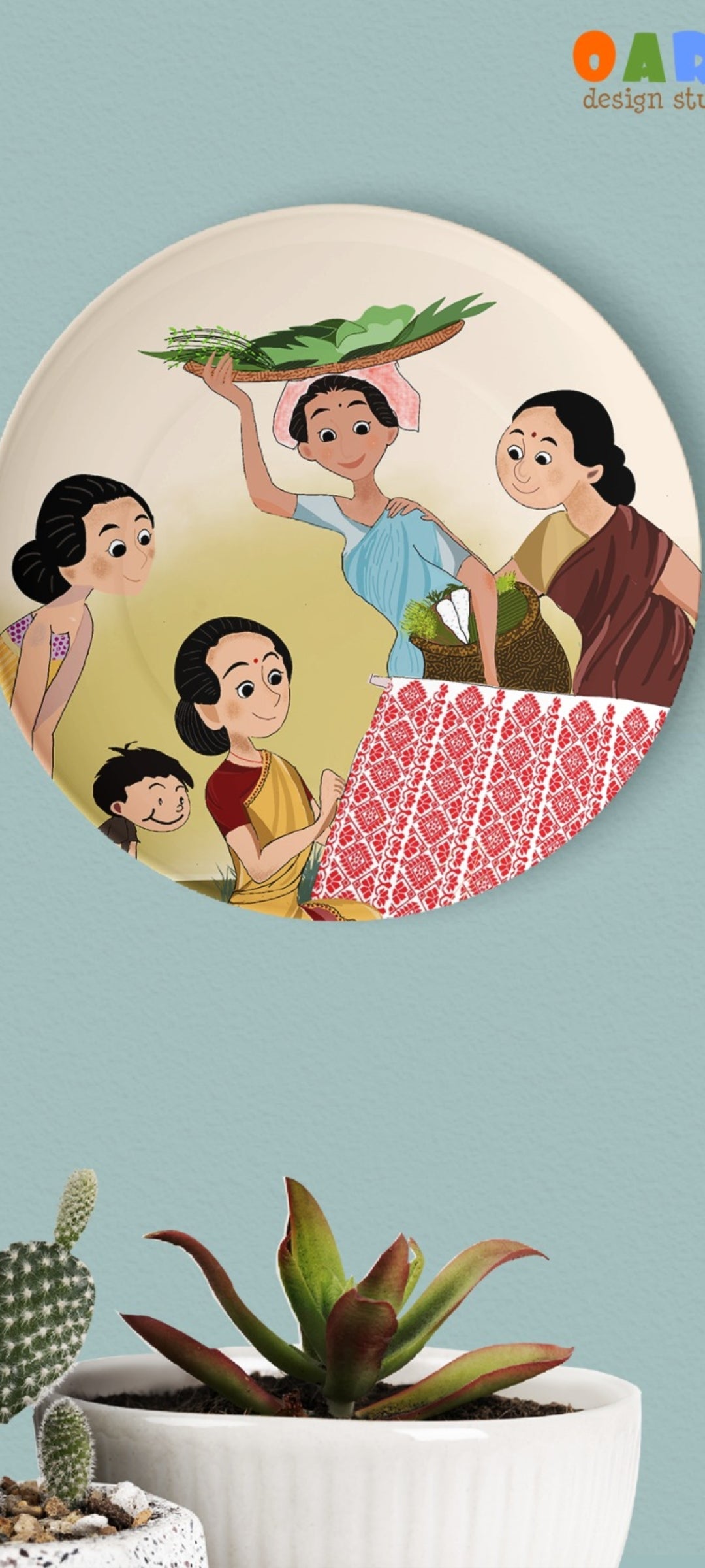 Ceramic Plate – Bihu Celebration