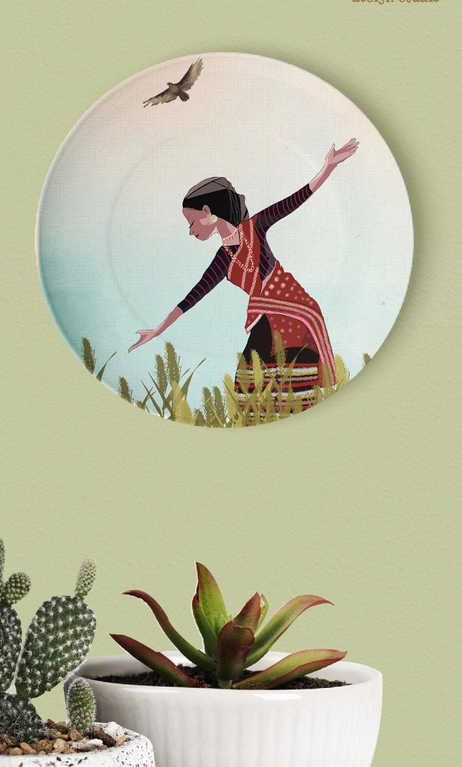 Ceramic Plate – Bihu Dance