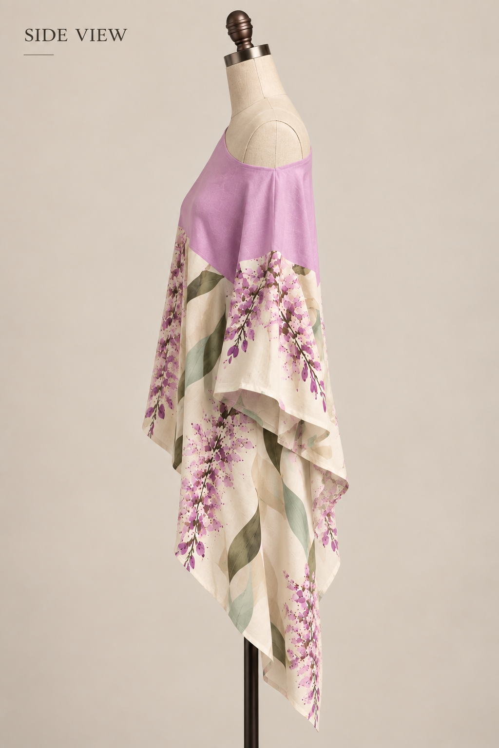 "Kopou" flower off shoulder printed kaftan styled top