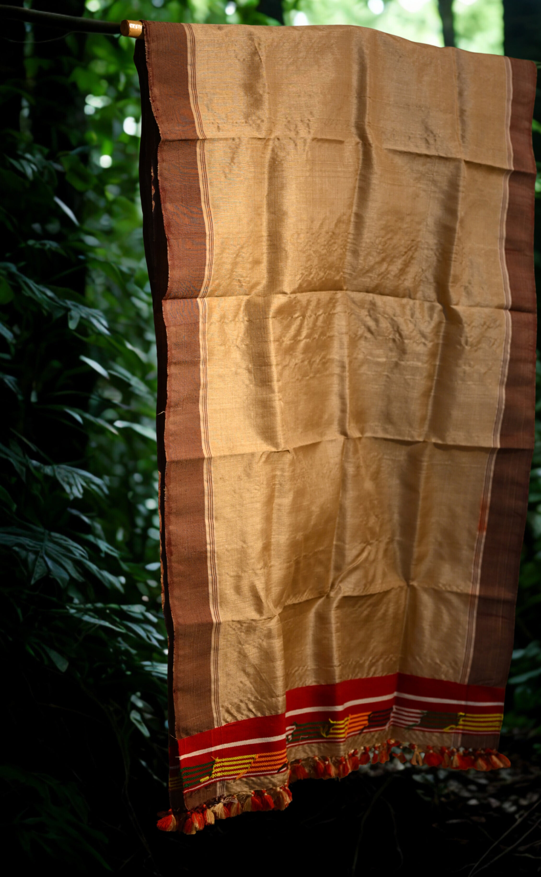 Muga Silk Reeha with Traditional Kes Motifs